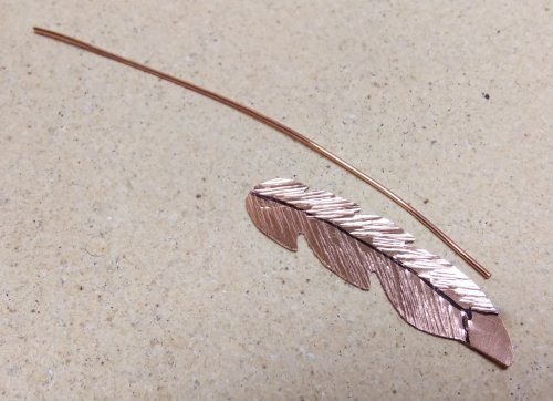 Judy Larson's Copper Feather Earrings - , Metalwork, Butane Torch, Soldering, Solder, copper feather earrings